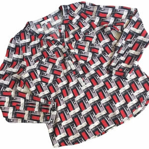 Milly Photograph Door Silk Blouse Sz 2